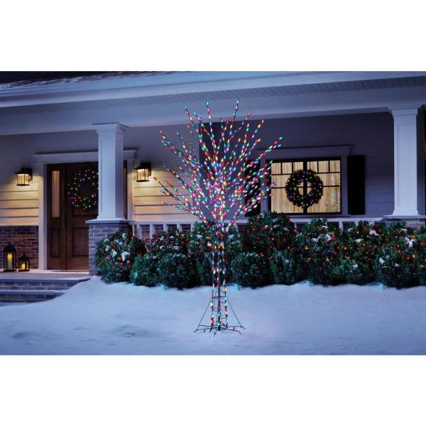 8 ft Giant-Sized LED Pre-Lit Bare Branch Tree with 700 Multi Color Lights