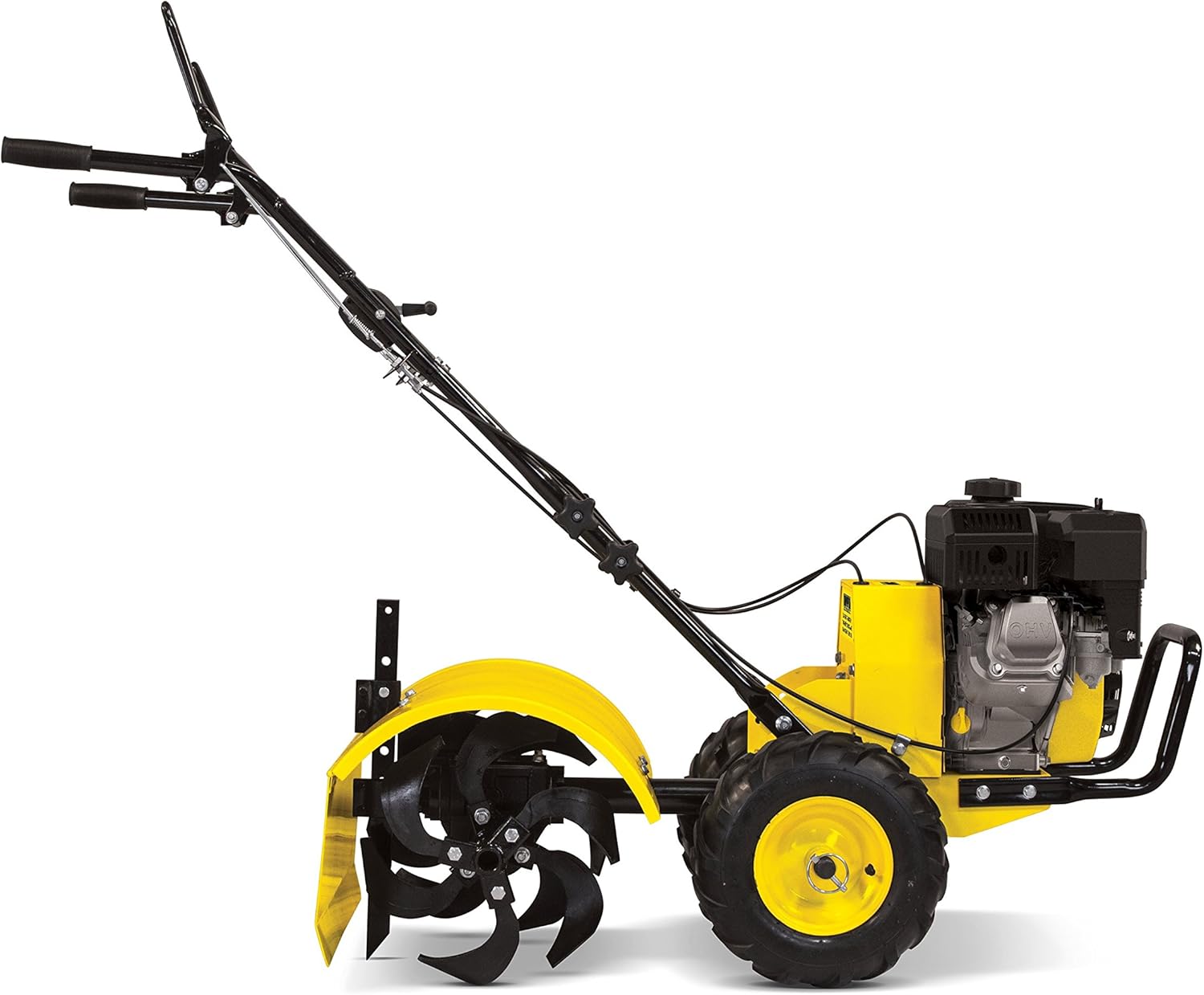 Champion Power Equipment 19-Inch Counter Rotating Rear Tine Tiller with Self-Propelled Agricultural Tires