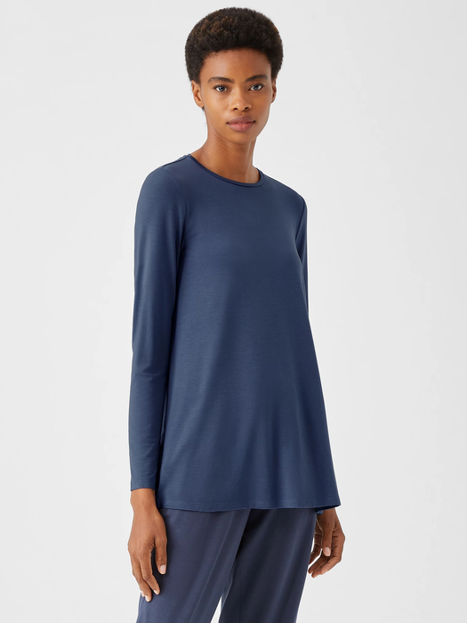 Fine Jersey Crew Neck Top