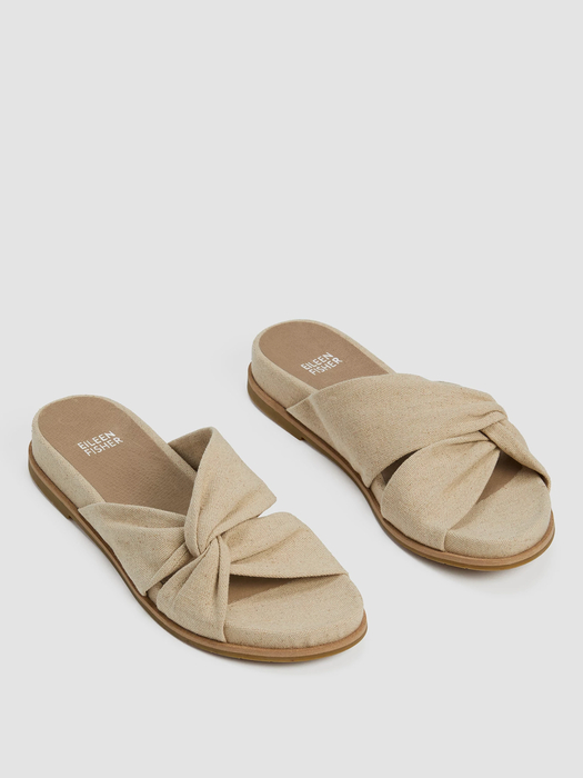 Dello Linen Wedge Sandal