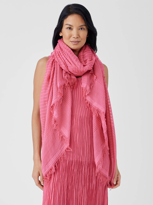 Airy Textured Stripe Scarf