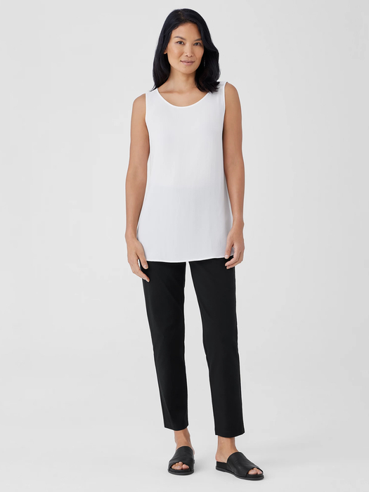 Cotton Blend Ponte Slim Pant