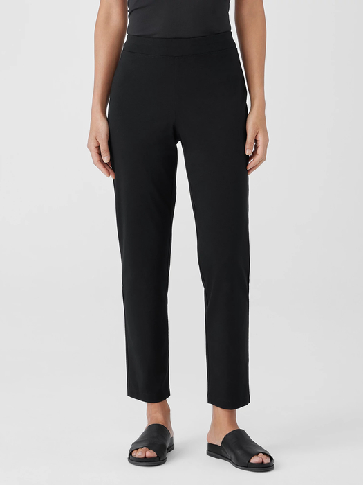 Cotton Blend Ponte Slim Pant