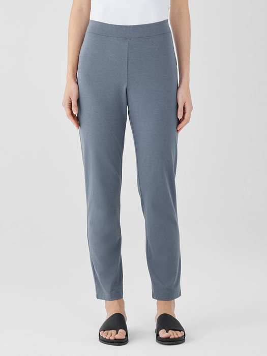 Cotton Blend Ponte Slim Pant
