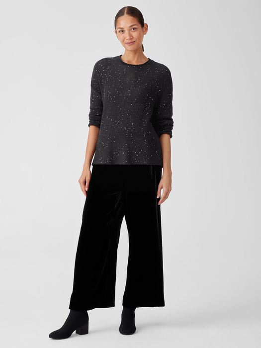 Merino Sequin Crew Neck Top
