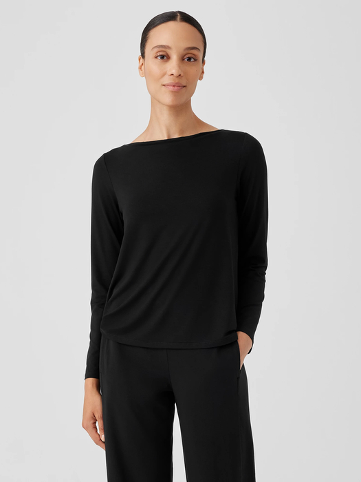 Fine Jersey Cowl Neck Top