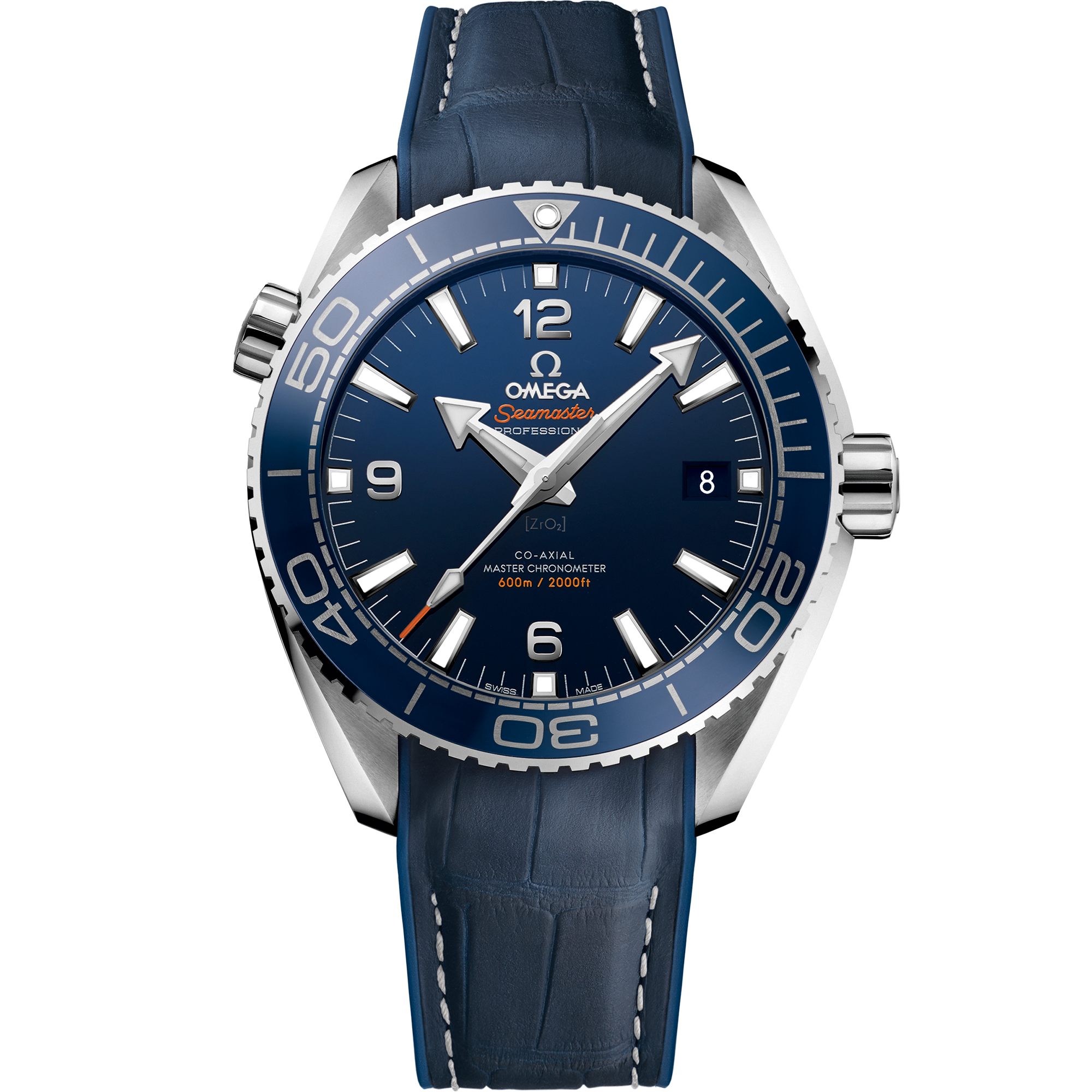 Seamaster Planet Ocean 600 M 43.5 mm, stainless steel case with rubber leather strap on inside - 215.33.44.21.03.001