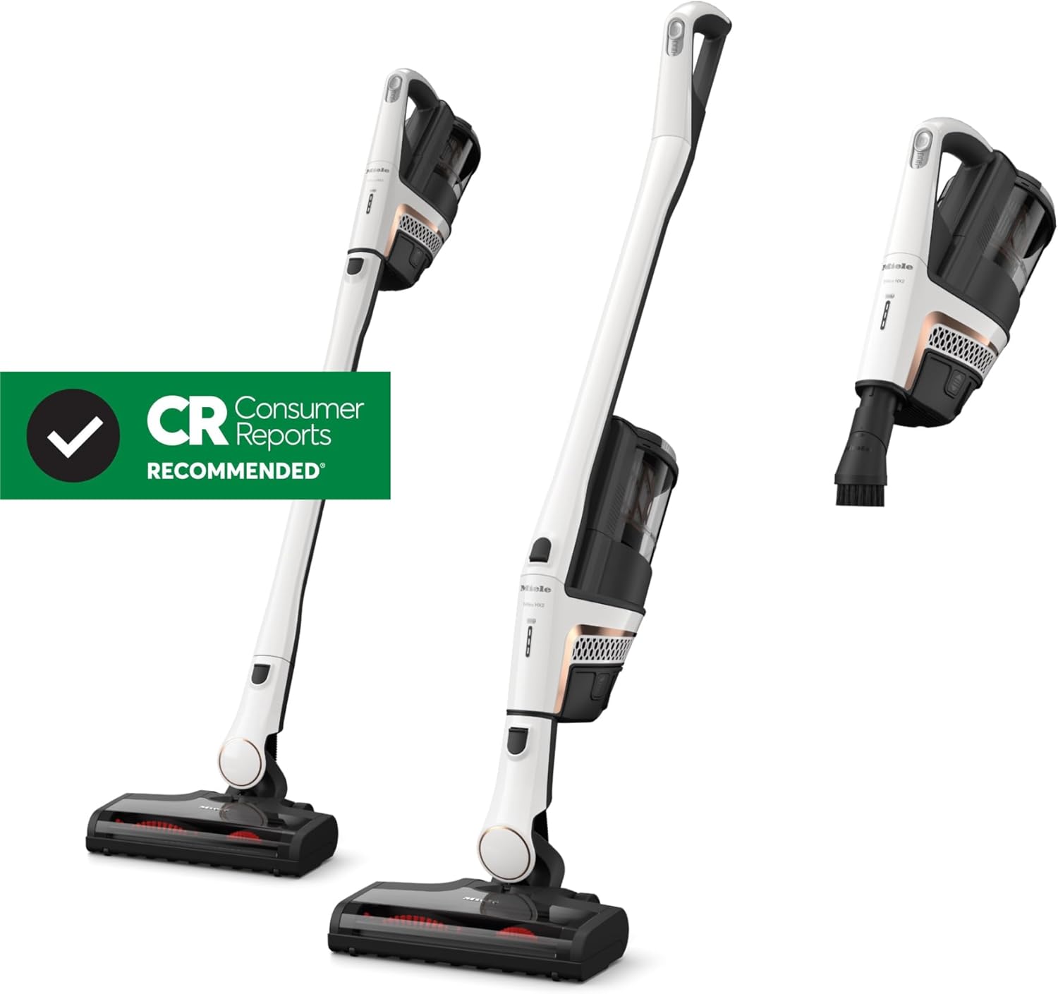 Miele Triflex HX2 Cordless Stick Vacuum Cleaner, 60 min runtime, Lotus White / Rose Gold