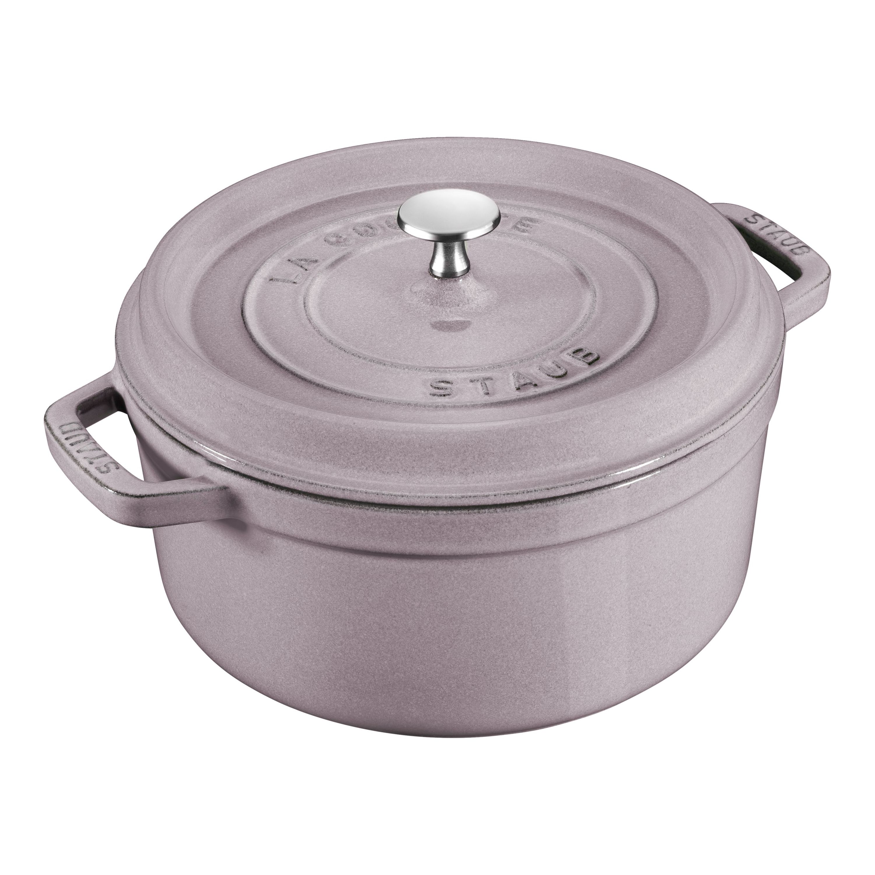 Staub Cast Iron - Round Cocottes 5.5 qt, Round, Cocotte, Lilac