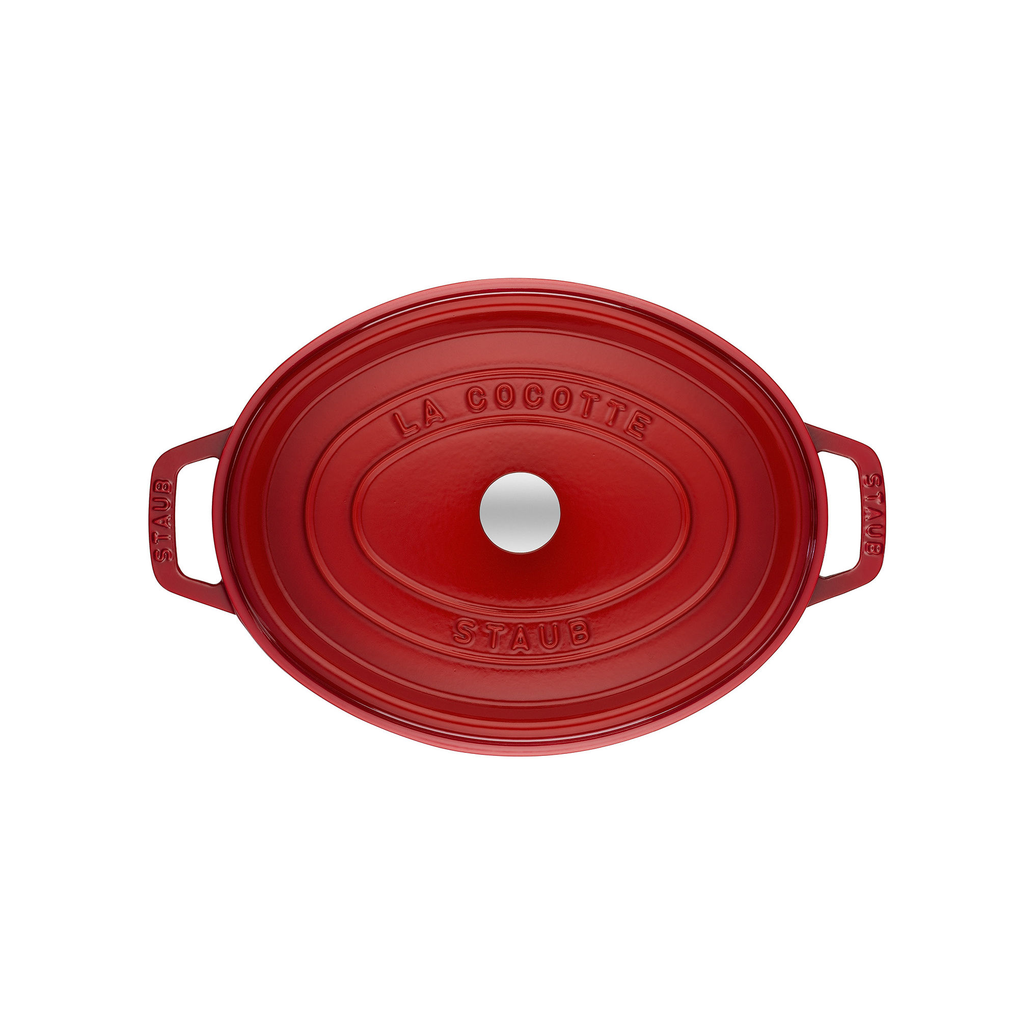 Staub Cast Iron - Oval Cocottes 7 qt, Oval, Cocotte, Cherry