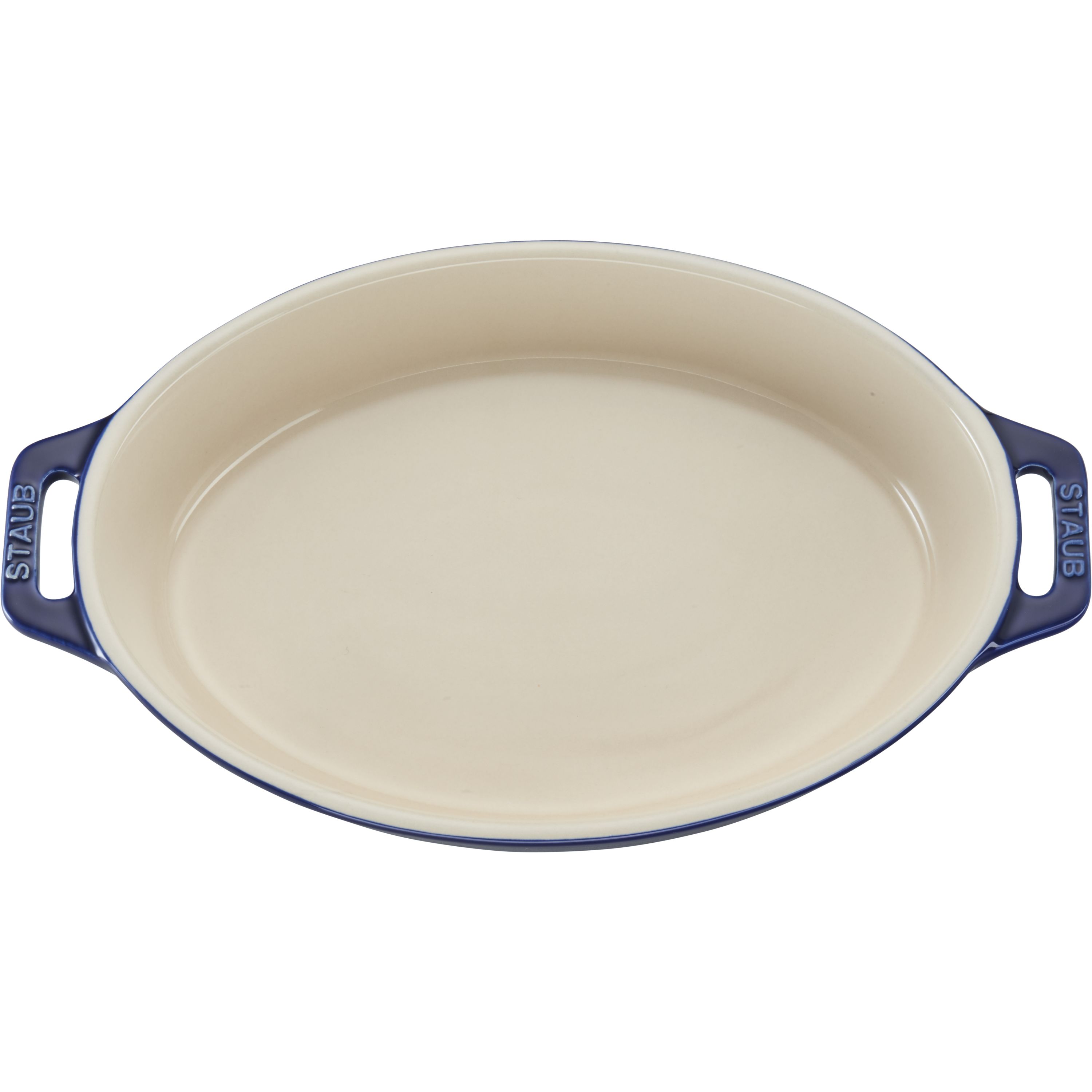 Staub Ceramique 9-inch, oval, Baking Dish, dark blue