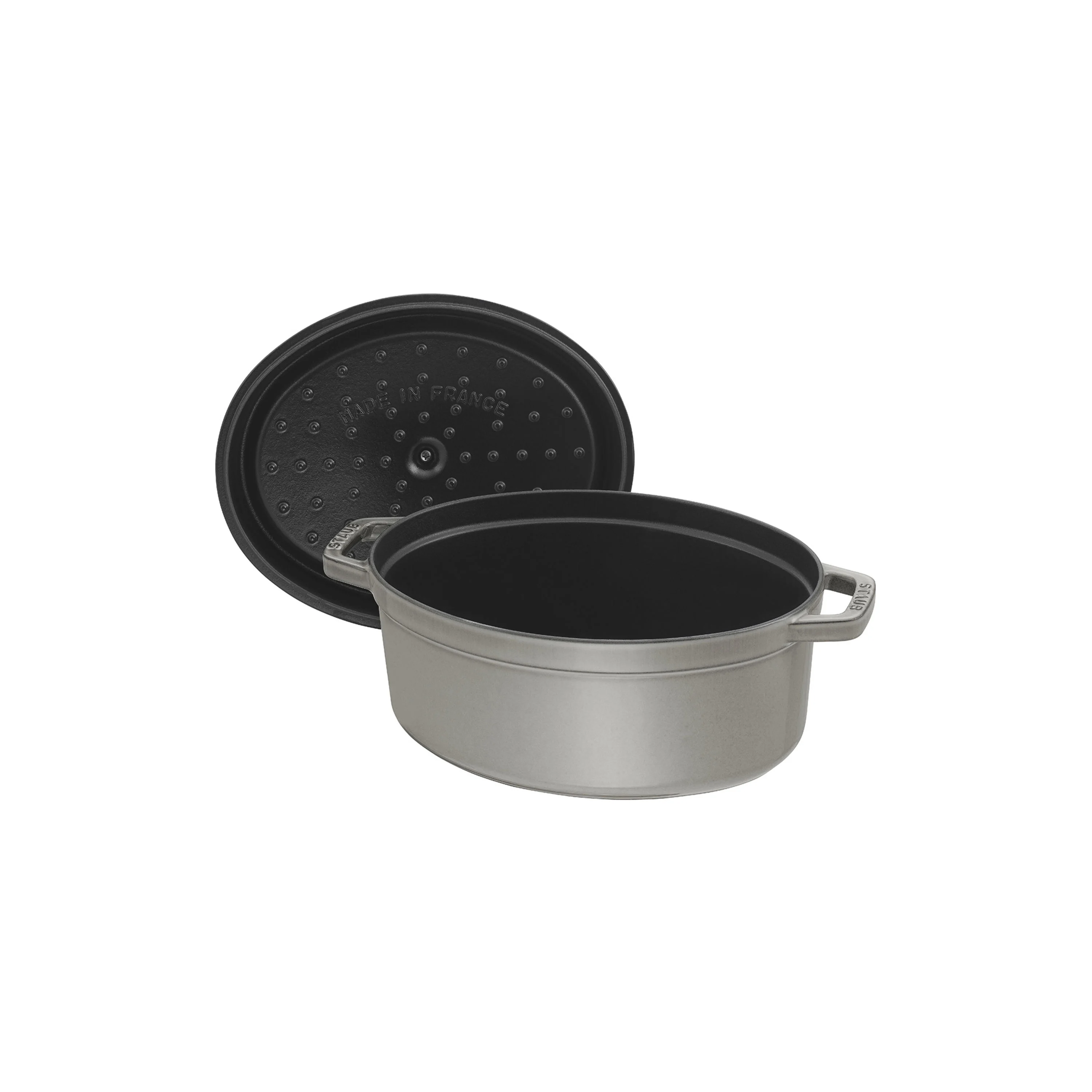 Staub Cast Iron 5.75 qt, Oval, Cocotte, Graphite Grey