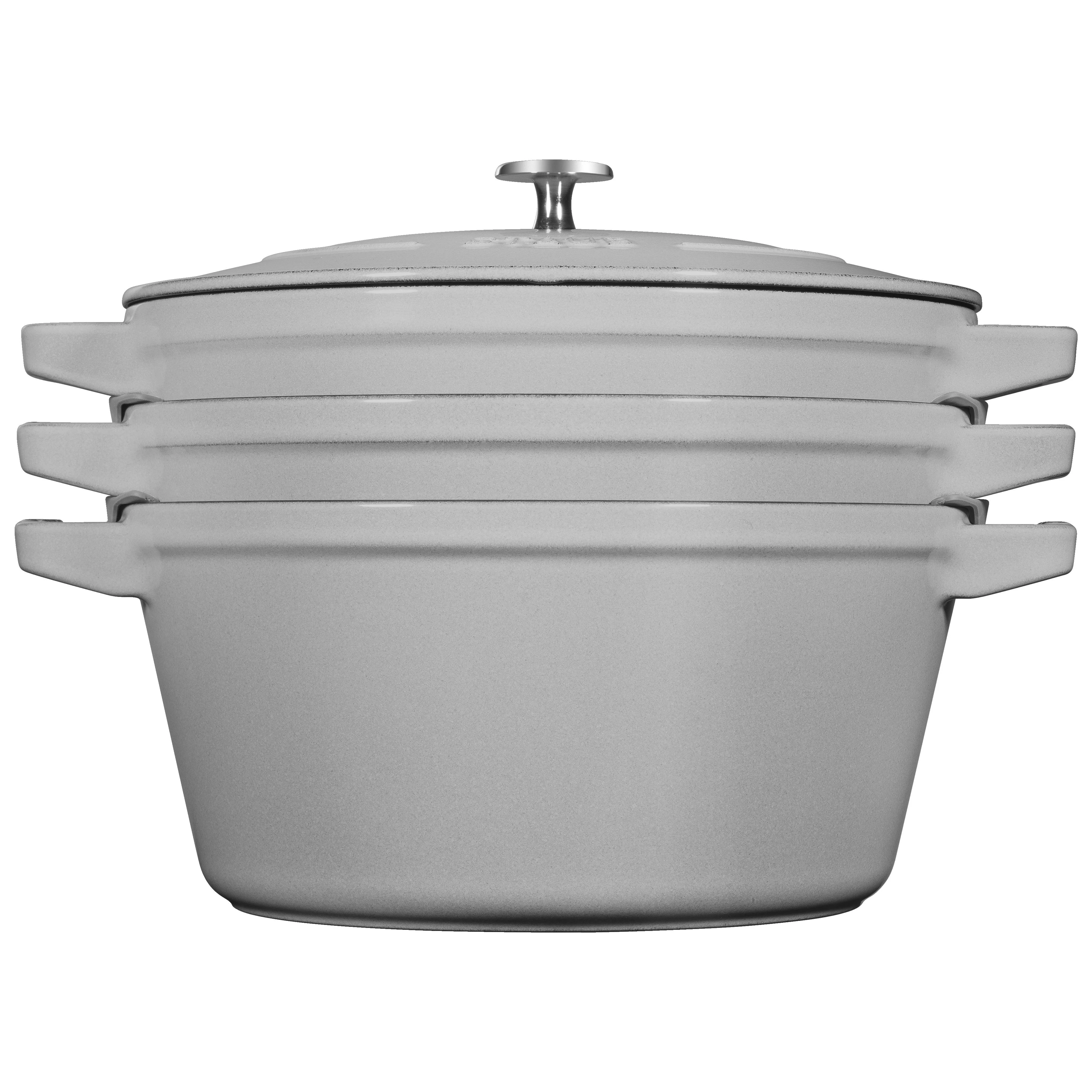 Staub Cast Iron - Sets 4-pc Stackable set, graphite grey