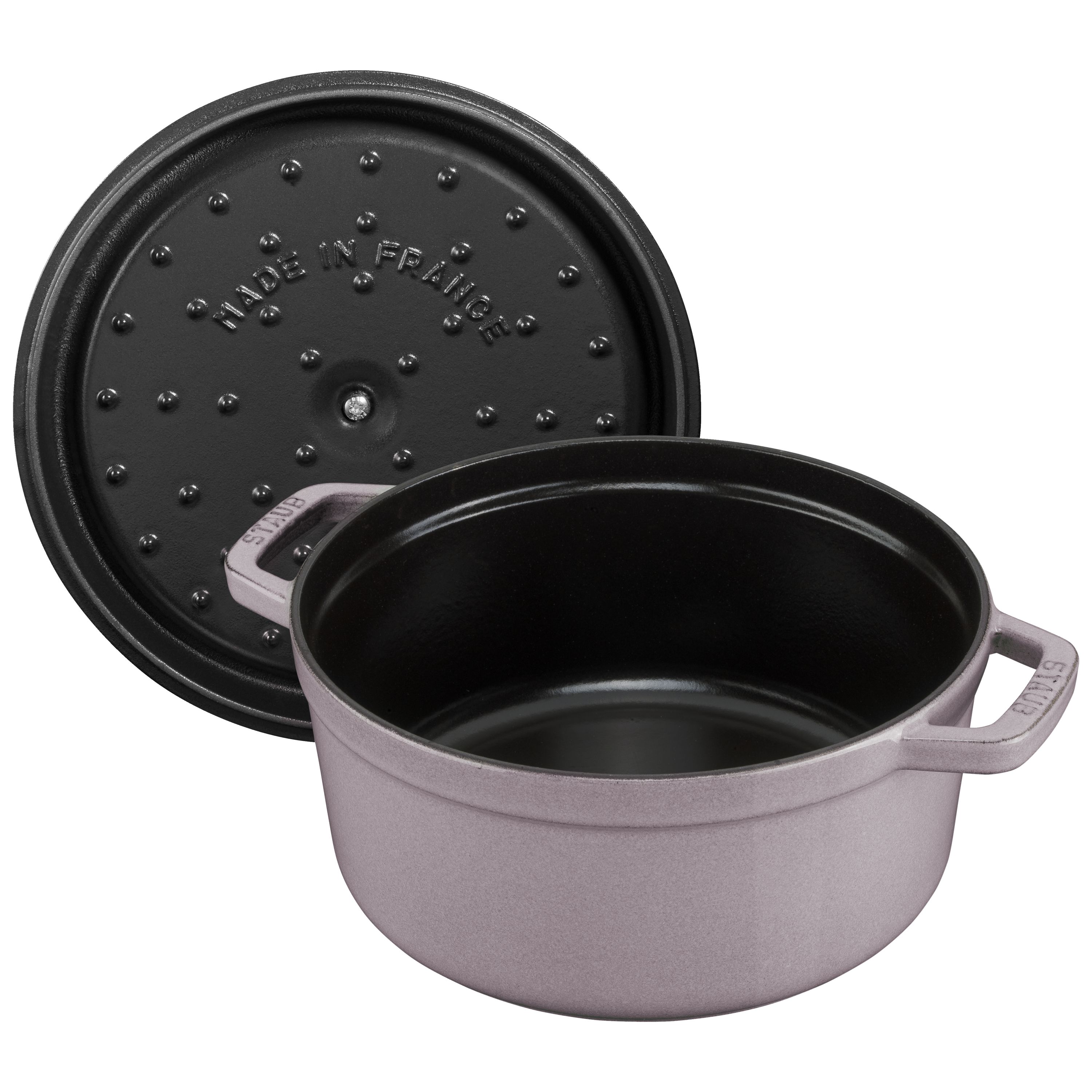 Staub Cast Iron - Round Cocottes 5.5 qt, Round, Cocotte, Lilac
