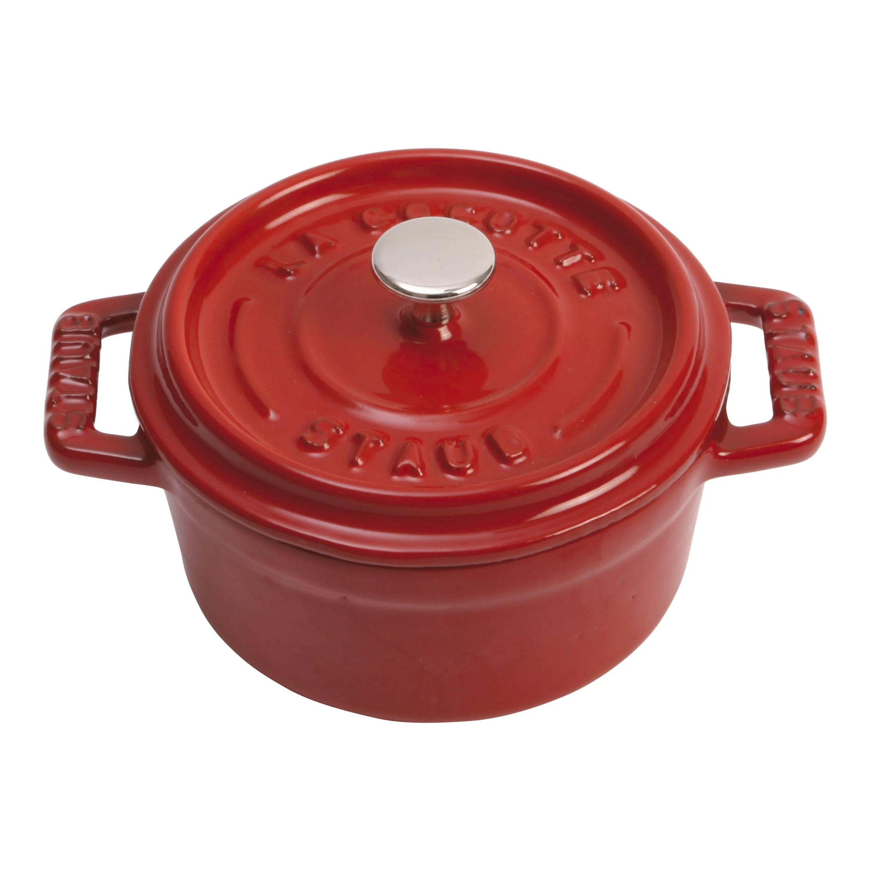 Staub Cast Iron - Minis 0.275 qt, Mini Round Cocotte, cherry