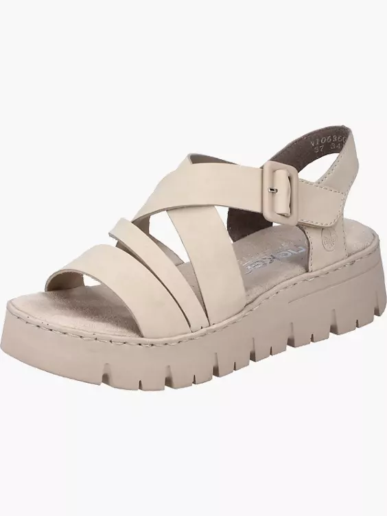 Rieker Damen Riemchensandalen in beige