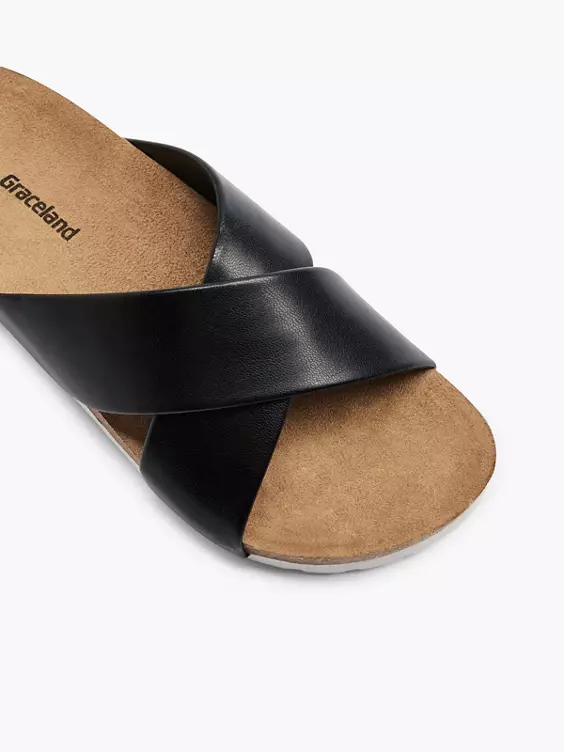 Graceland Pantolette in schwarz
