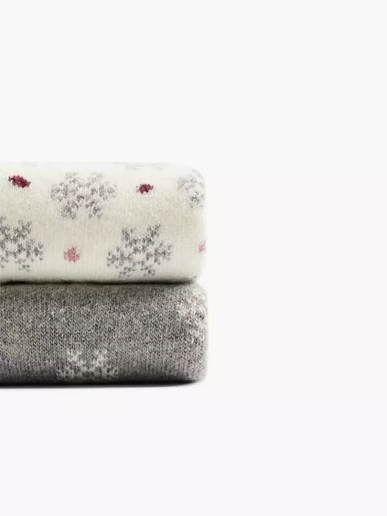 Cosy Nature 2er Pack Socken in grau