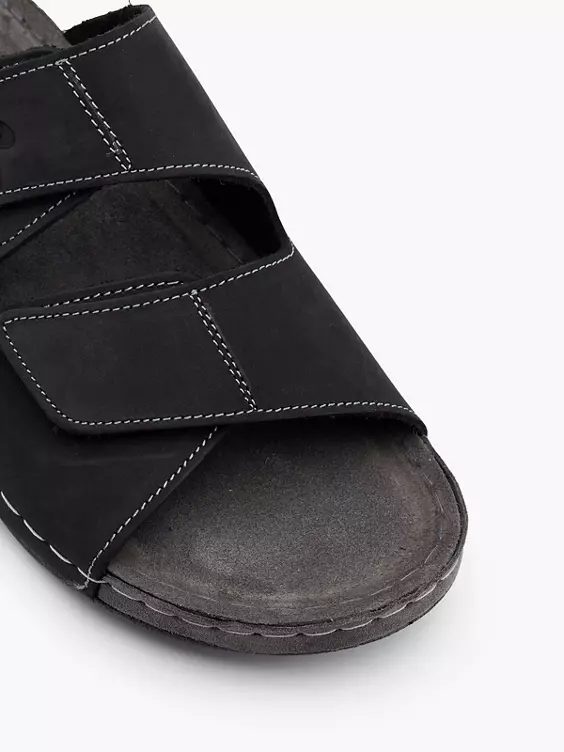 Romika Leder Pantolette in schwarz