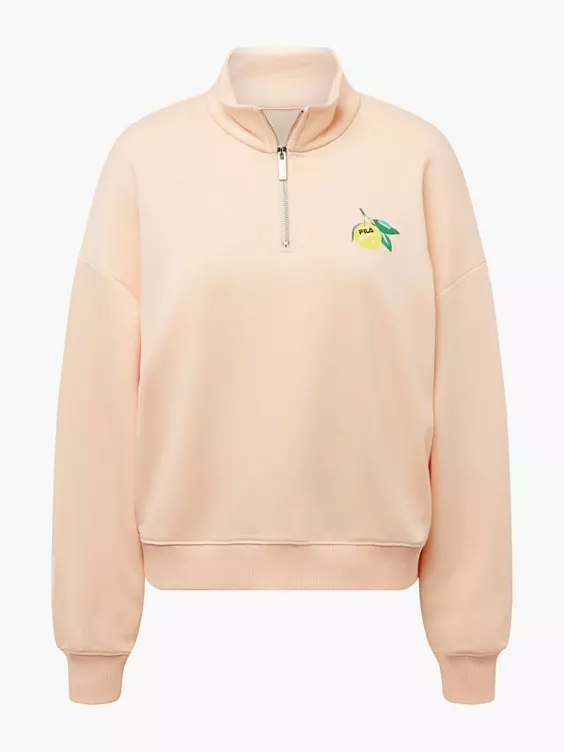 FILA Half-Zip Sweatshirt in pfirsich