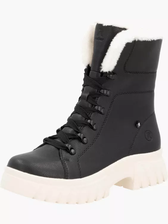 Damen Schnürstiefel in schwarz