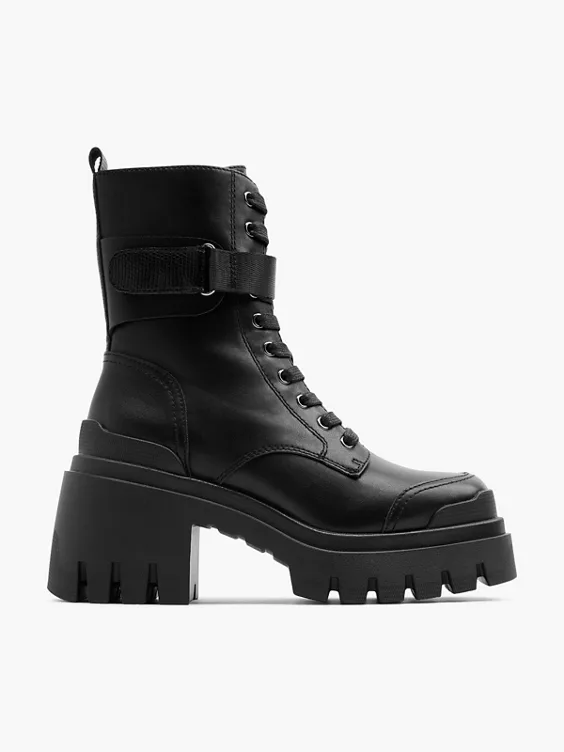 Catwalk Schnürboots in schwarz