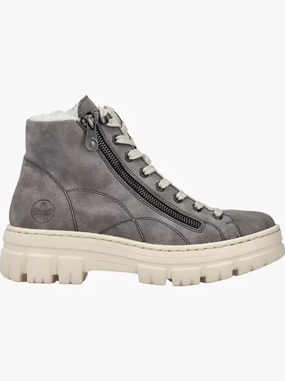 Rieker Damen Schnürstiefel in grau