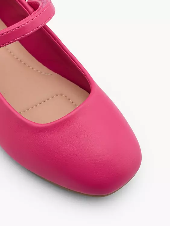 Graceland Mary Jane Ballerina in fuchsia