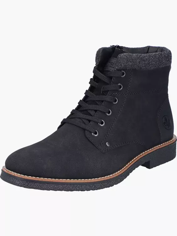 Rieker Herren Schnürstiefel in schwarz