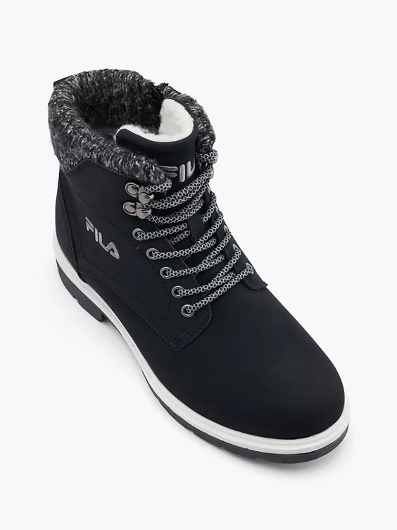 FILA Schnürboots in schwarz