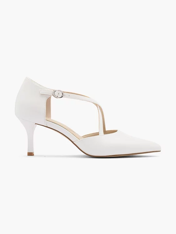 Catwalk Spangenpumps in weiß