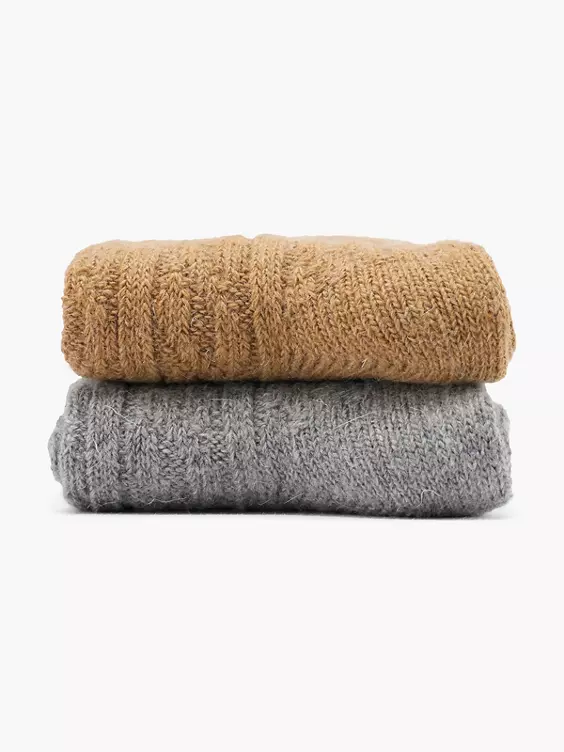Cosy Nature 2er Pack Socken in braun