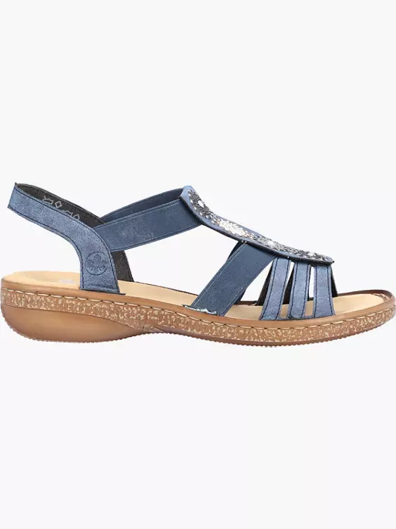 Rieker Damen Riemchensandalen in blau