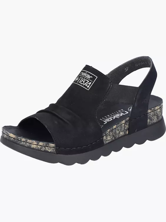 Rieker Damen Riemchensandalen in schwarz