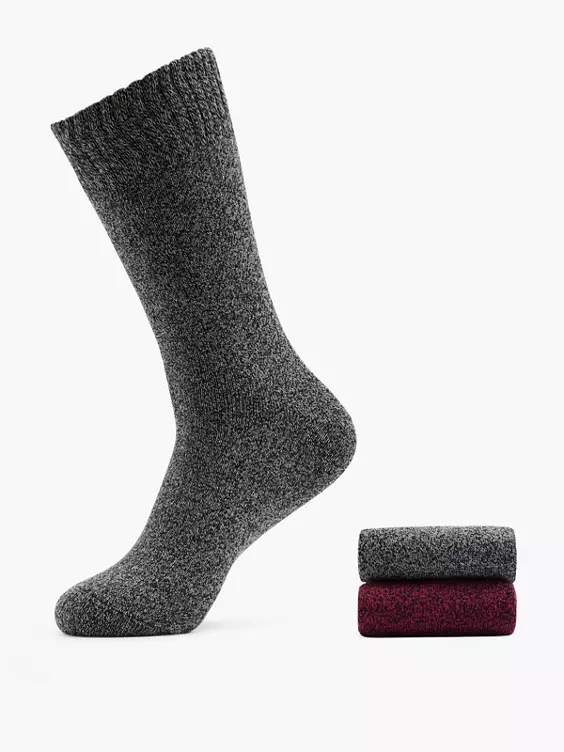 Cosy Nature 2er Pack Socken in grau