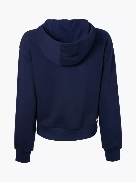 FILA Crop Hoodie in schwarz