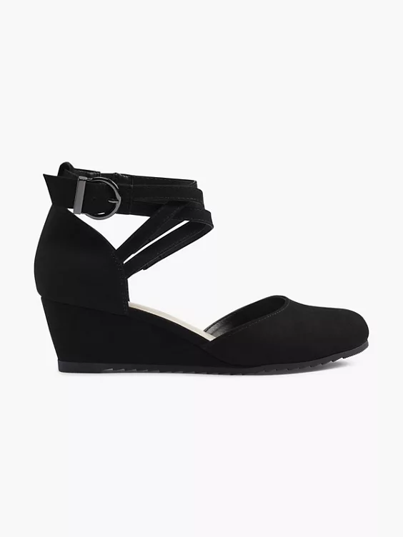 Graceland Keilpumps in schwarz