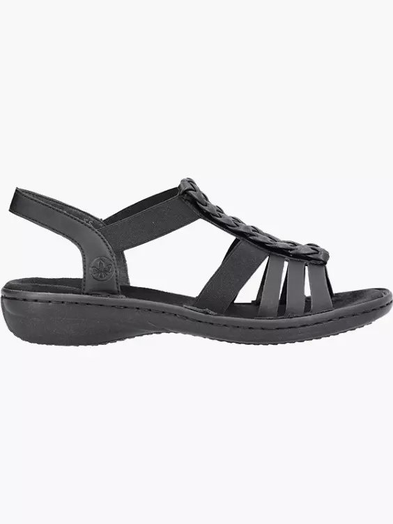 Rieker Damen Riemchensandalen in schwarz