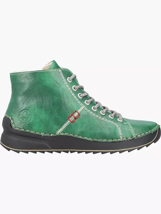 Rieker Damen Schnürstiefel in grün