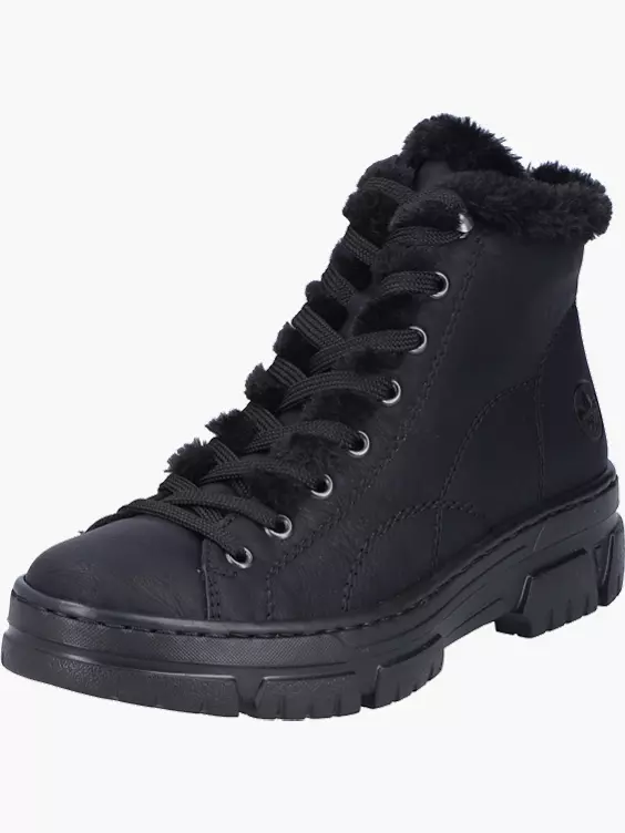 Rieker Damen Schnürstiefel in schwarz