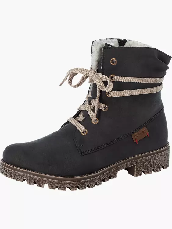 Rieker Damen Schnürstiefel in blau