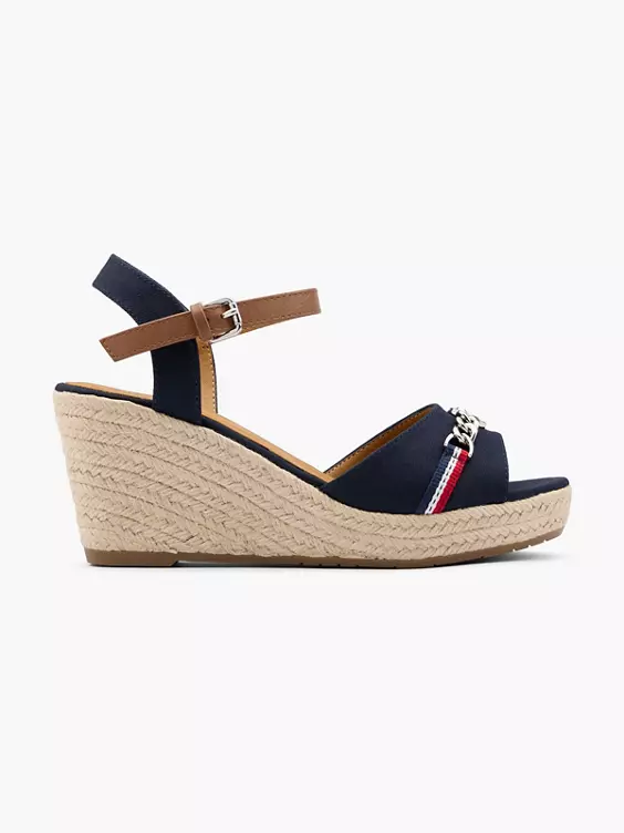 TOM TAILOR Keilsandalette in blau