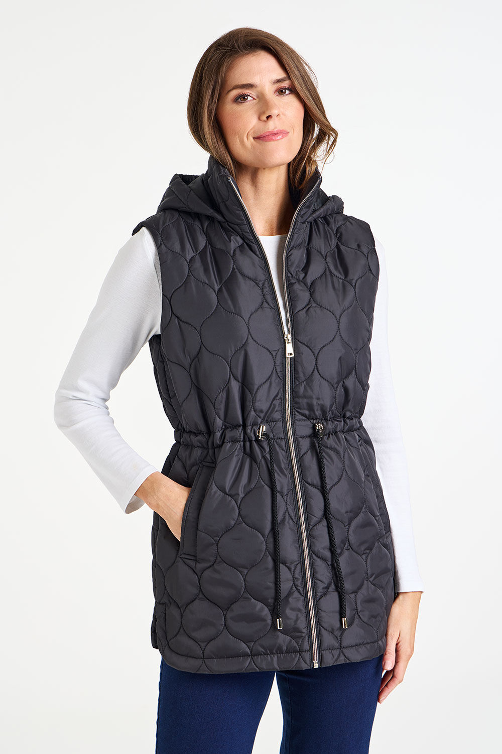 Longline Onion Quilt Gilet