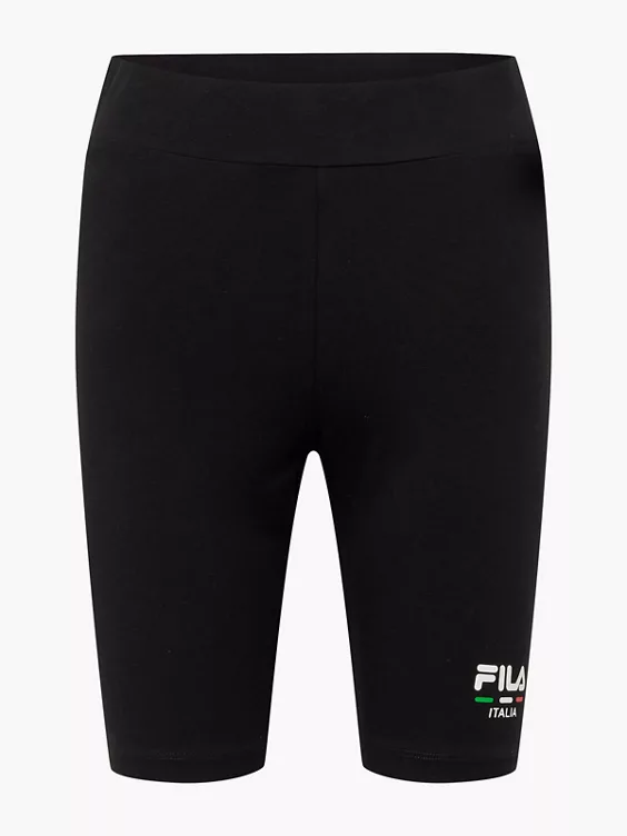 FILA Kurze Tights in schwarz