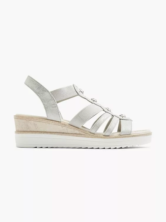 Easy Street Komfort Keilsandalette in silber
