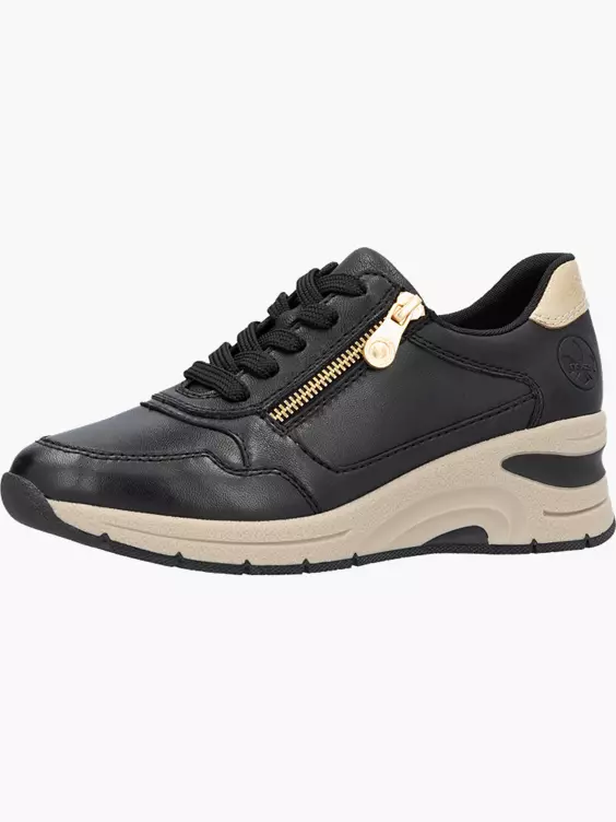 Rieker Damen Sneaker Low in schwarz