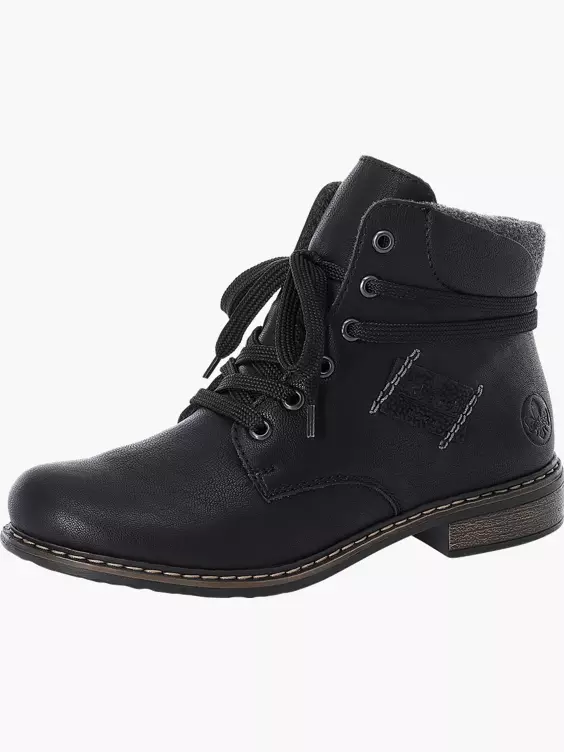 Rieker Damen Schnürstiefel in schwarz