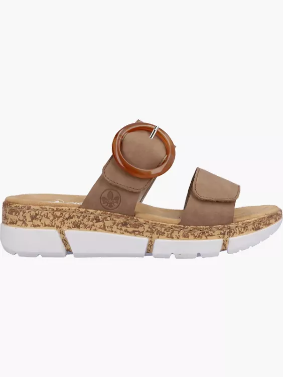 Rieker Damen Pantoletten in beige