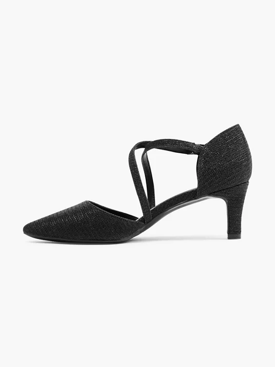 Catwalk Spangenpumps in schwarz