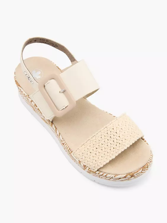 Rieker Keilsandalette in creme
